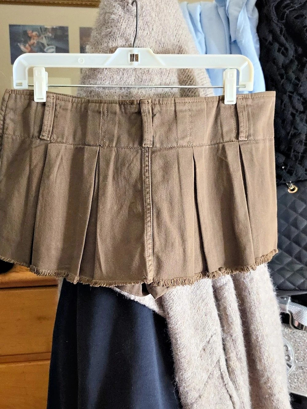 Free People Pleated Brown Skort Size 10